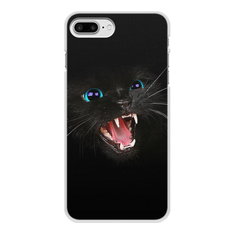 Чехол для iPhone 7 Plus, объёмная печать Printio Черная кошка