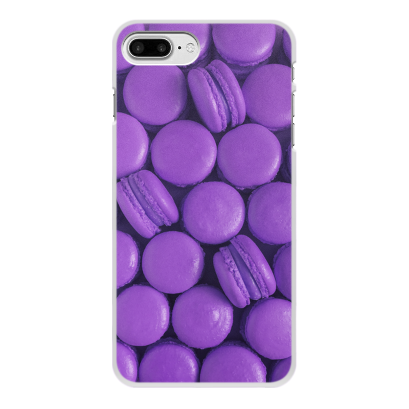 Чехол для iPhone 7 Plus, объёмная печать Printio Пирожные макаронс фиолетовые