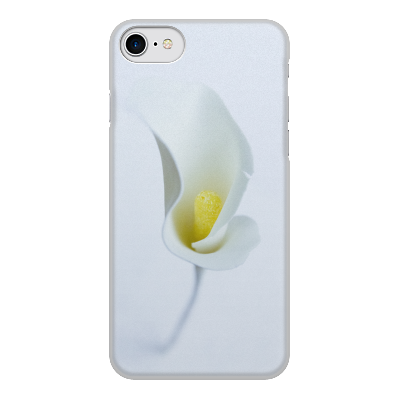 Чехол для iPhone 8, объёмная печать Printio Цветок калла белый