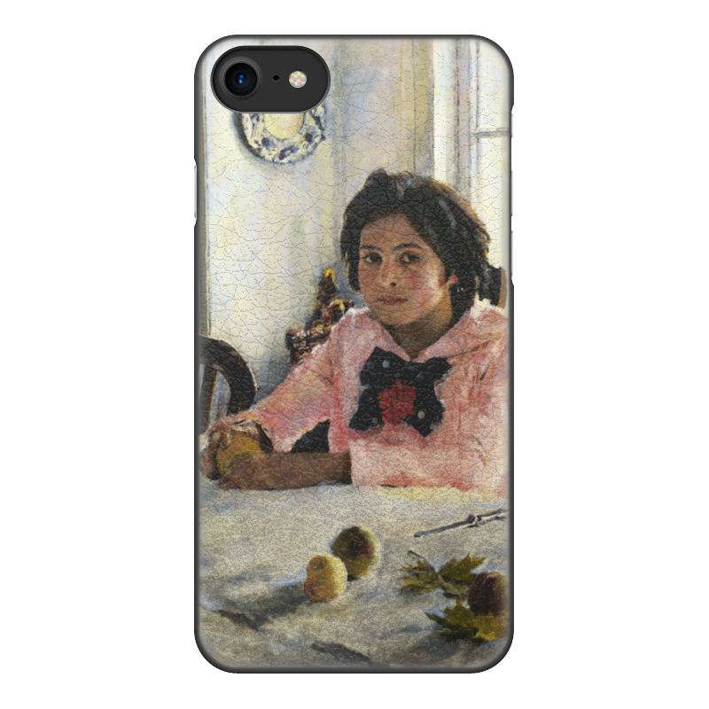 Чехол для iPhone 8, объёмная печать Printio Девочка с персиками (валентин серов)