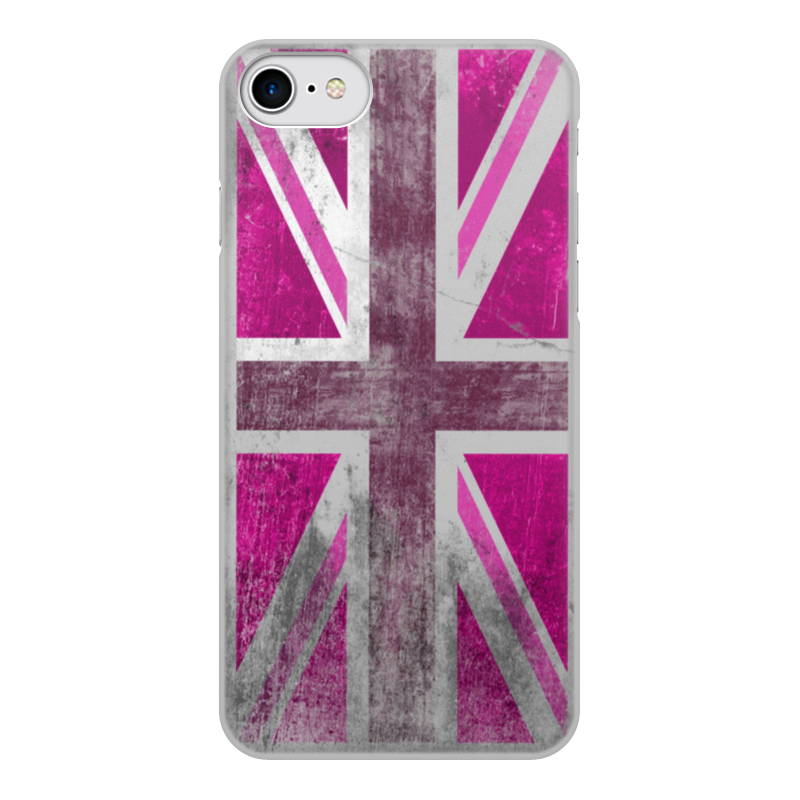 Чехол для iPhone 8, объёмная печать Printio Розовый британский флаг