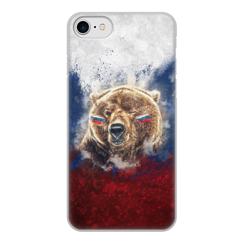 Чехол для iPhone 8, объёмная печать Printio Русский медведь