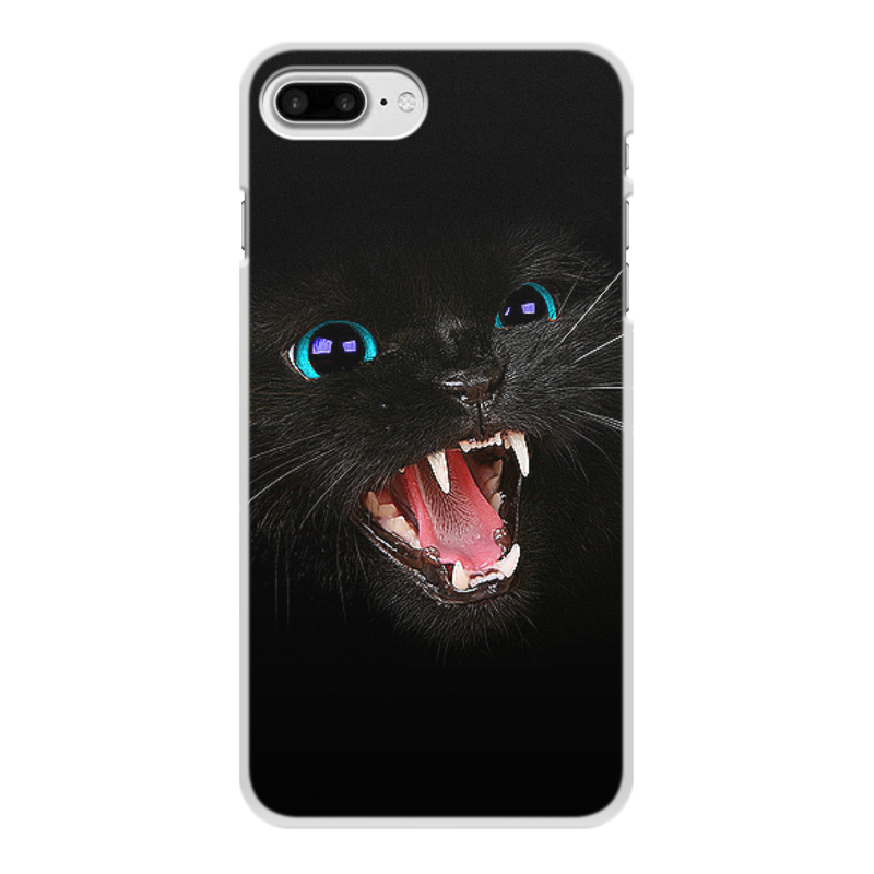 Чехол для iPhone 8 Plus, объёмная печать Printio Черная кошка