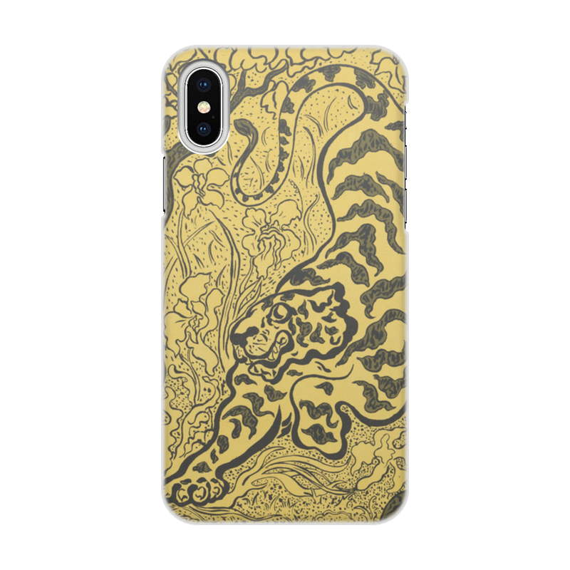 Чехол для iPhone X/XS, объёмная печать Printio Тигр в джунглях (поль-элье рансон)