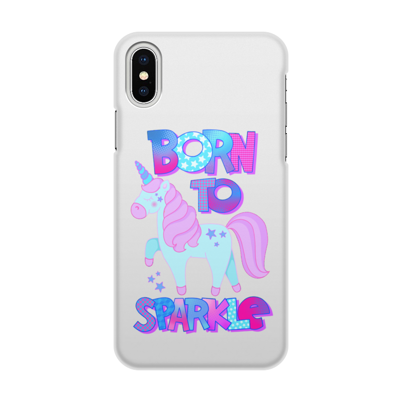 Чехол для iPhone X/XS, объёмная печать Printio Born to sparkle