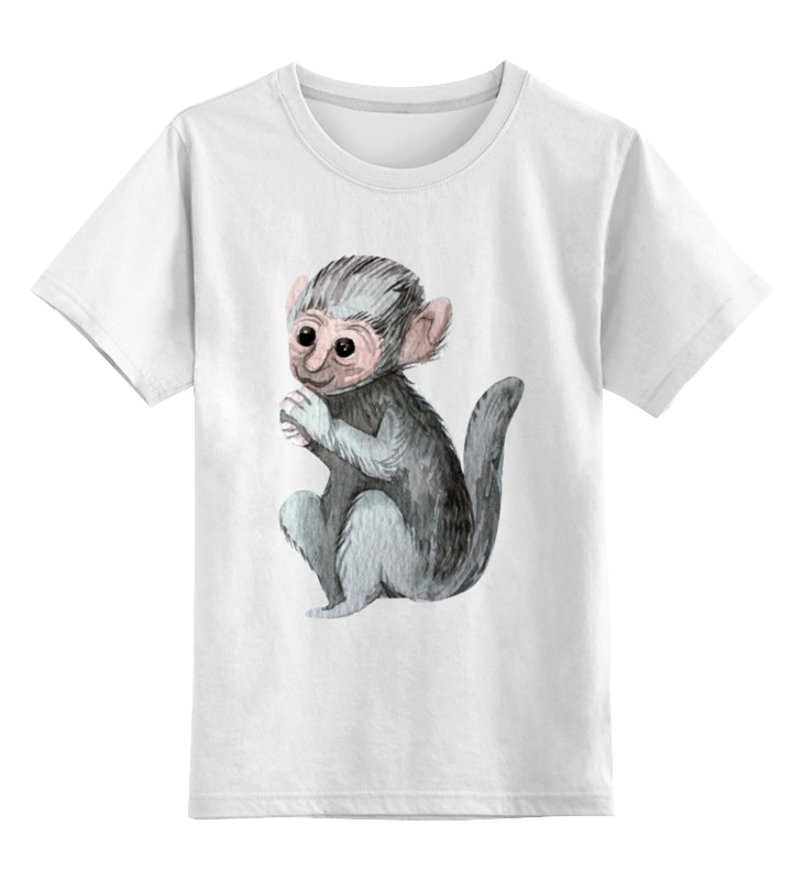 Детская футболка классическая унисекс Printio Фото с обезьянкой