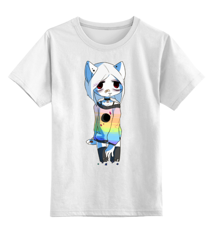 Детская футболка классическая унисекс Printio Грустная кошка