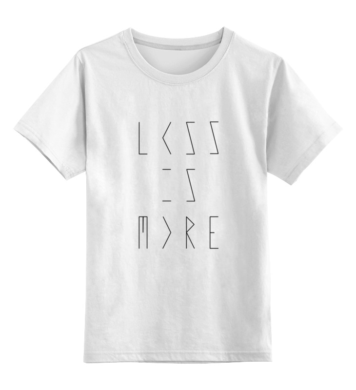 Детская футболка классическая унисекс Printio Less is more
