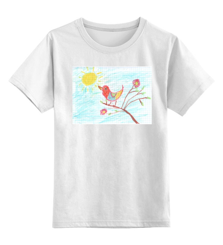 Детская футболка классическая унисекс Printio Весёлая птичка