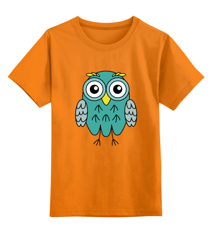 Детская футболка классическая унисекс Printio Мятная сова