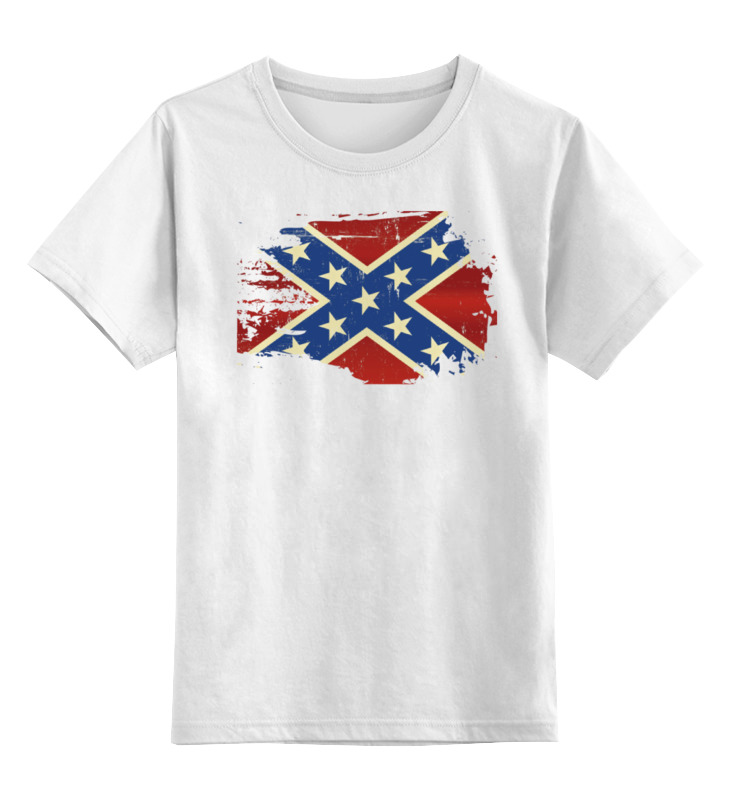 Детская футболка классическая унисекс Printio Флаг конфедерации сша