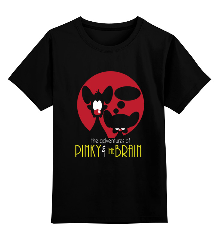 Детская футболка классическая унисекс Printio Пинки и брэйн
