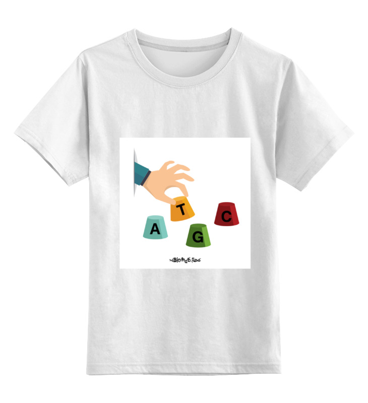 Детская футболка классическая унисекс Printio Угадай букву в гене
