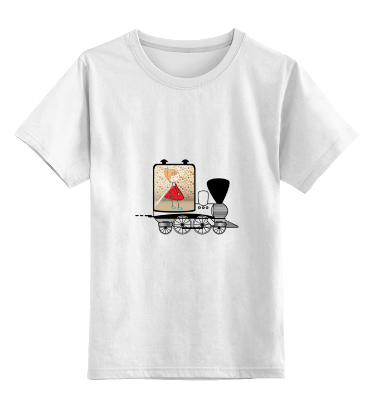 Детская футболка классическая унисекс Printio Классная девчонка в поезде