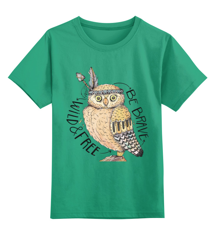 Детская футболка классическая унисекс Printio Этническая сова