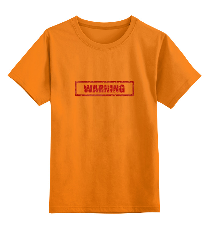 Детская футболка классическая унисекс Printio Warning