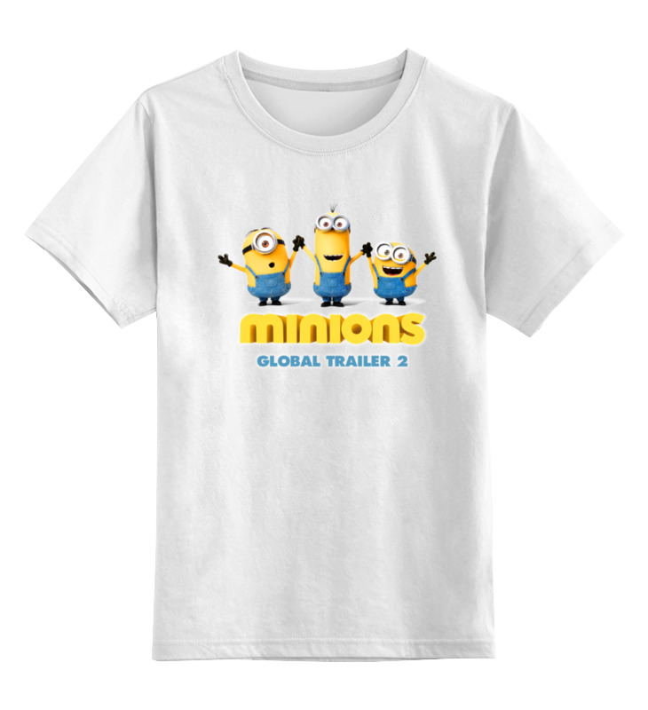 Детская футболка классическая унисекс Printio Minions global trailer 2