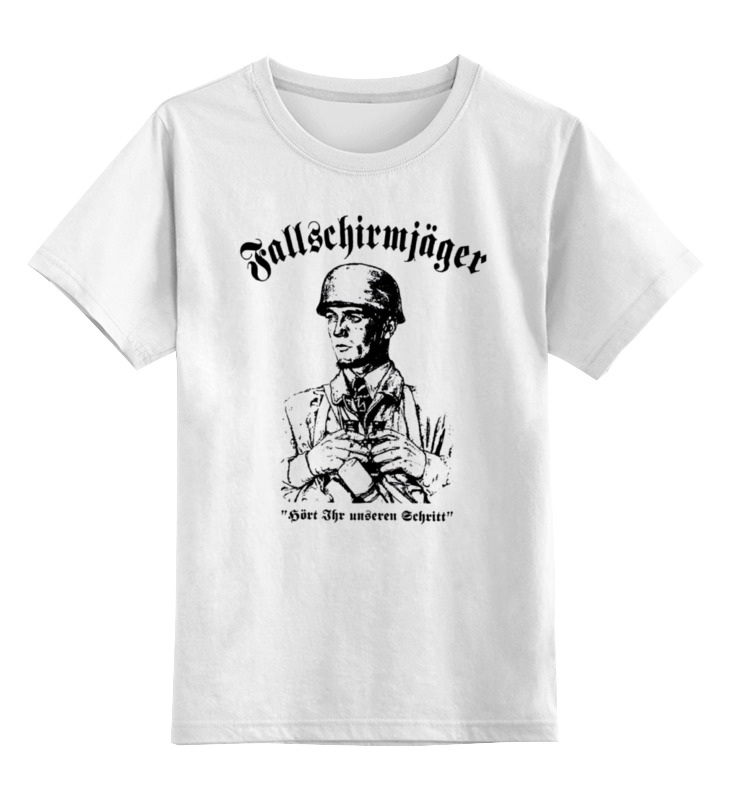 Детская футболка классическая унисекс Printio Fallschirmjager армейский десант германии
