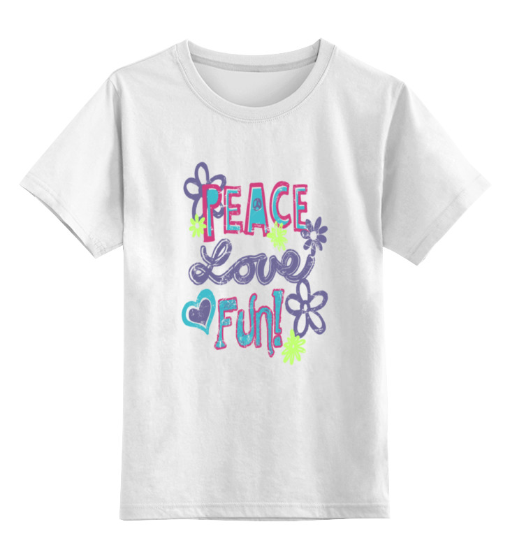 Детская футболка классическая унисекс Printio Peace fun