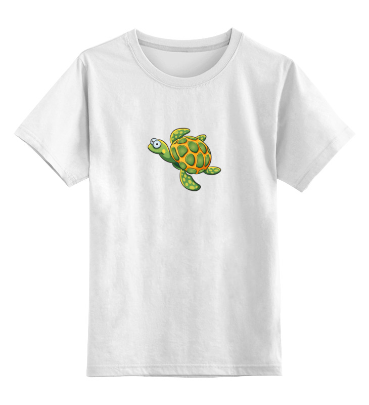 Детская футболка классическая унисекс Printio Морская зеленая черепашка