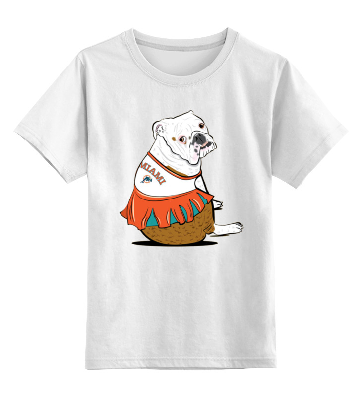 Детская футболка классическая унисекс Printio Собачка в маями на отдыхе