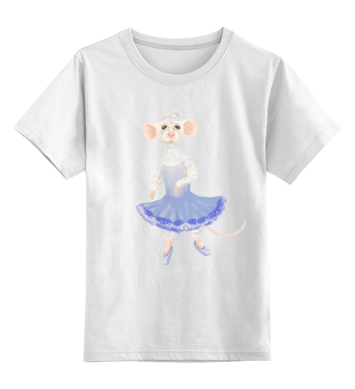 Детская футболка классическая унисекс Printio Мышка балерина