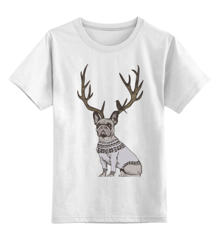 Детская футболка классическая унисекс Printio Французский олень