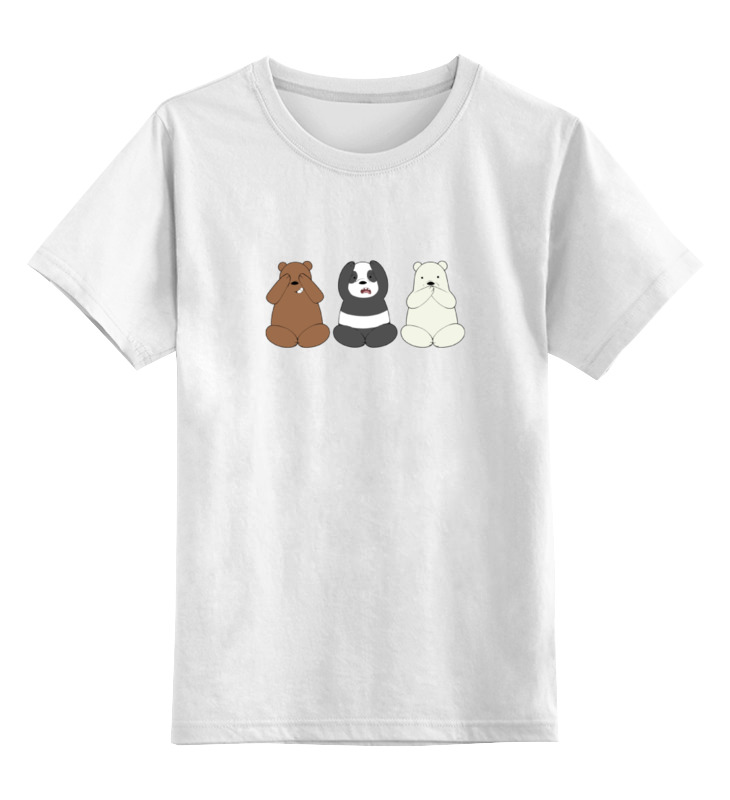 Детская футболка классическая унисекс Printio Медведи и панда