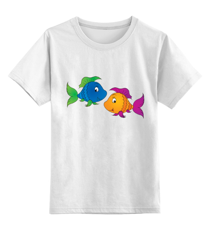 Детская футболка классическая унисекс Printio Весёлые рыбки