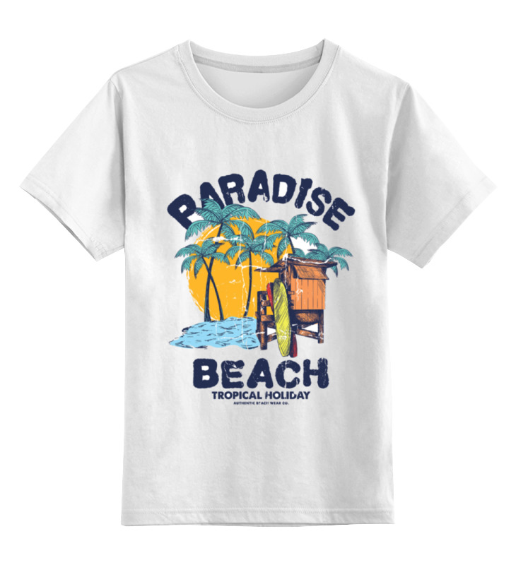 Детская футболка классическая унисекс Printio Paradise beach