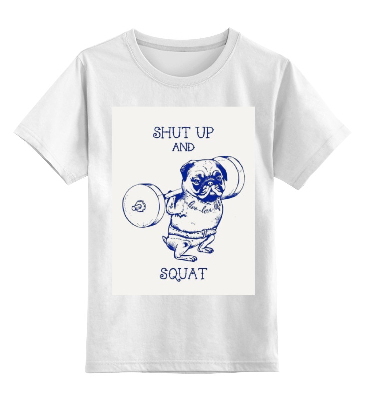 Детская футболка классическая унисекс Printio Спортивный мопс