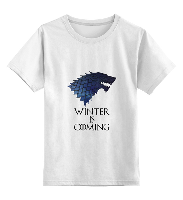 Детская футболка классическая унисекс Printio Winter is coming (зима близко)
