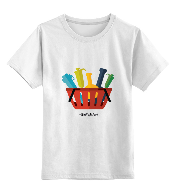 Детская футболка классическая унисекс Printio Корзинка лаборанта