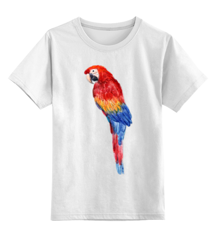 Детская футболка классическая унисекс Printio Попугай ара