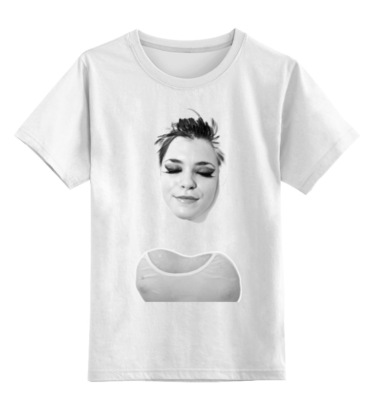 Детская футболка классическая унисекс Printio Сексуальная девушка в молоке