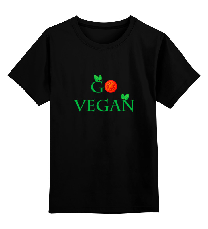 Детская футболка классическая унисекс Printio Go vegan