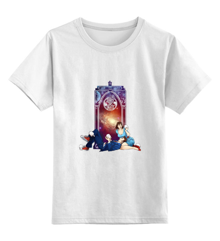 Детская футболка классическая унисекс Printio Десятый доктор и пери (tenth doctor and peri)