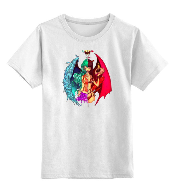 Детская футболка классическая унисекс Printio Ангел и демон
