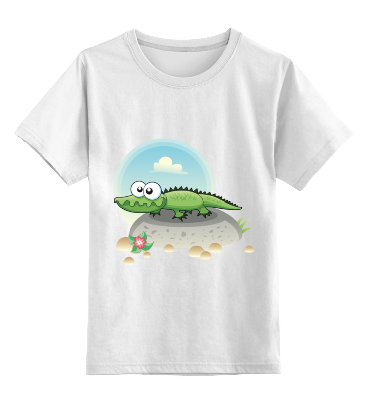 Детская футболка классическая унисекс Printio Крокодил