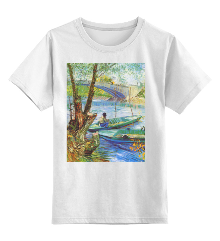 Детская футболка классическая унисекс Printio Весенняя рыбалка.
