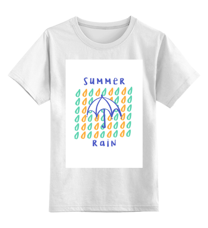 Детская футболка классическая унисекс Printio Летний дождь