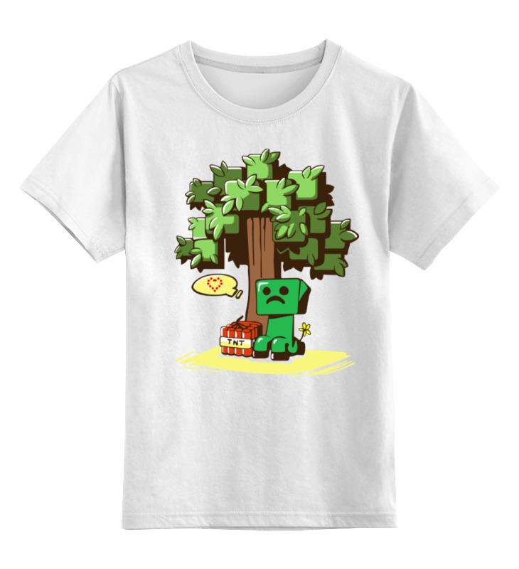 Детская футболка классическая унисекс Printio Крипер. майнкрафт