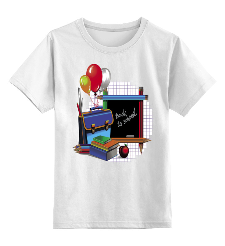 Детская футболка классическая унисекс Printio День знаний.1 сентября.школа
