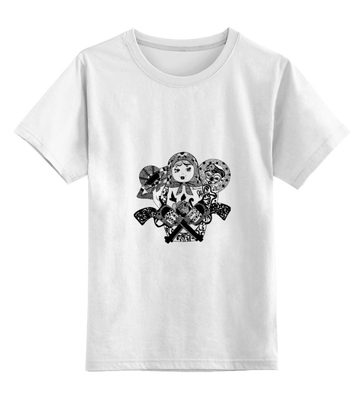 Детская футболка классическая унисекс Printio Матрёшки