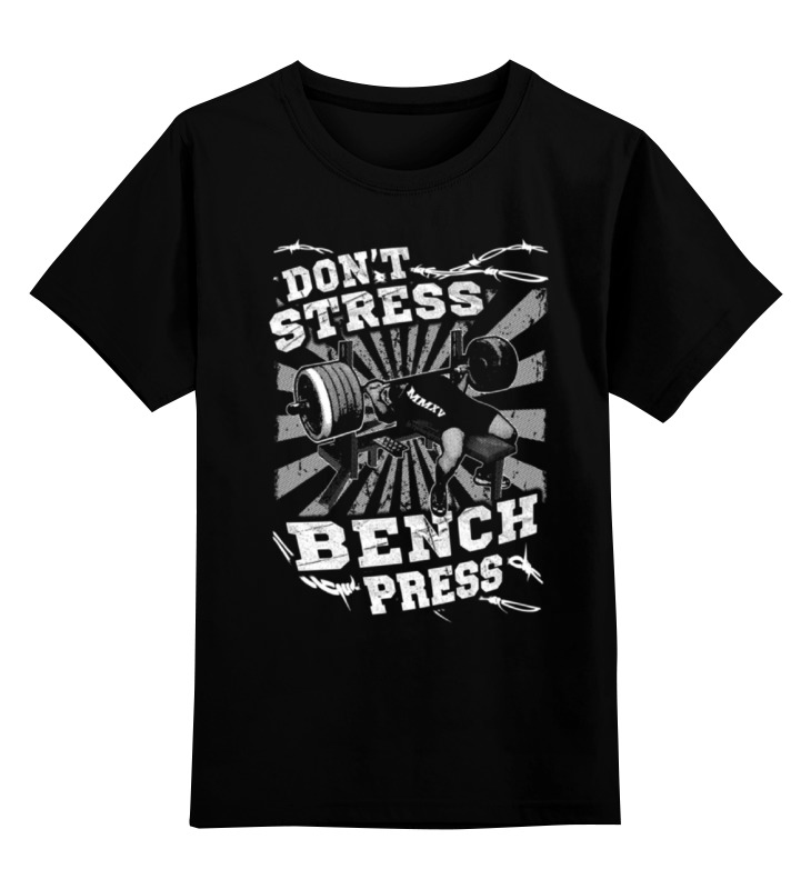 Детская футболка классическая унисекс Printio Bench press