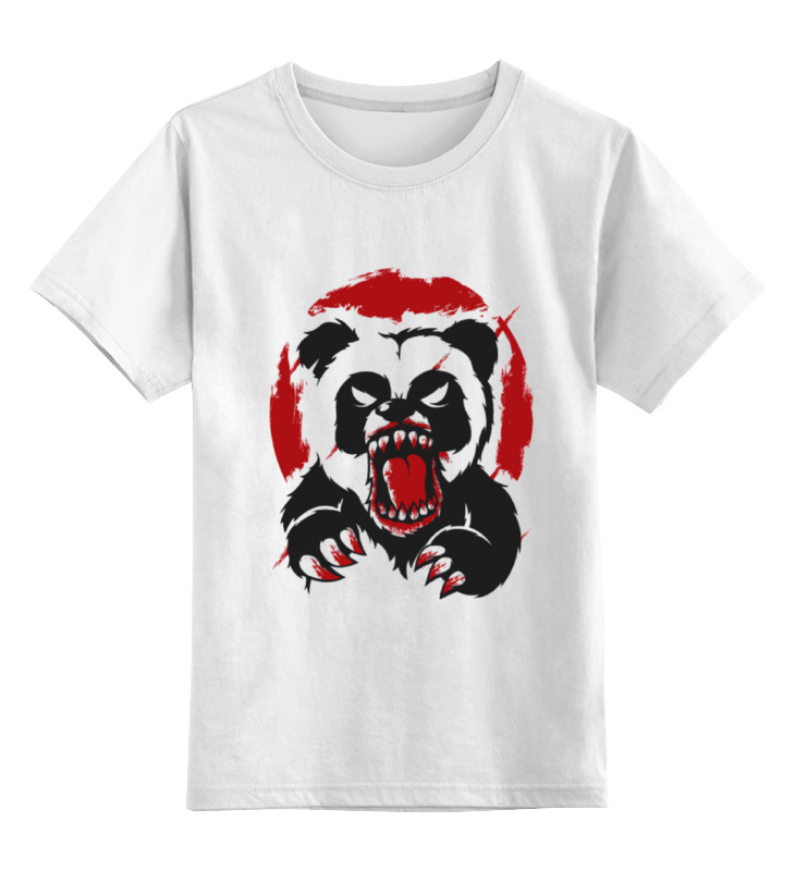 Детская футболка классическая унисекс Printio Разъярённая панда