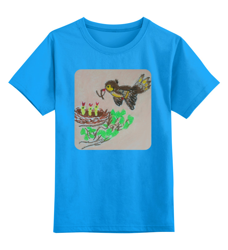 Детская футболка классическая унисекс Printio Птичка
