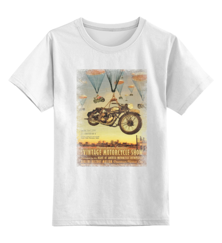 Детская футболка классическая унисекс Printio Vintage motorcycle show