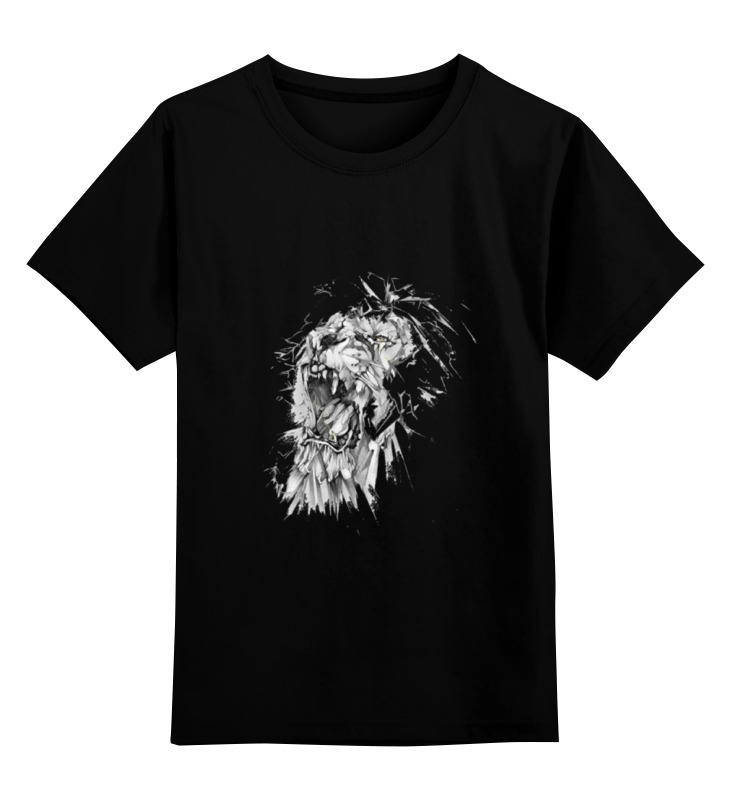 Детская футболка классическая унисекс Printio Growl lion