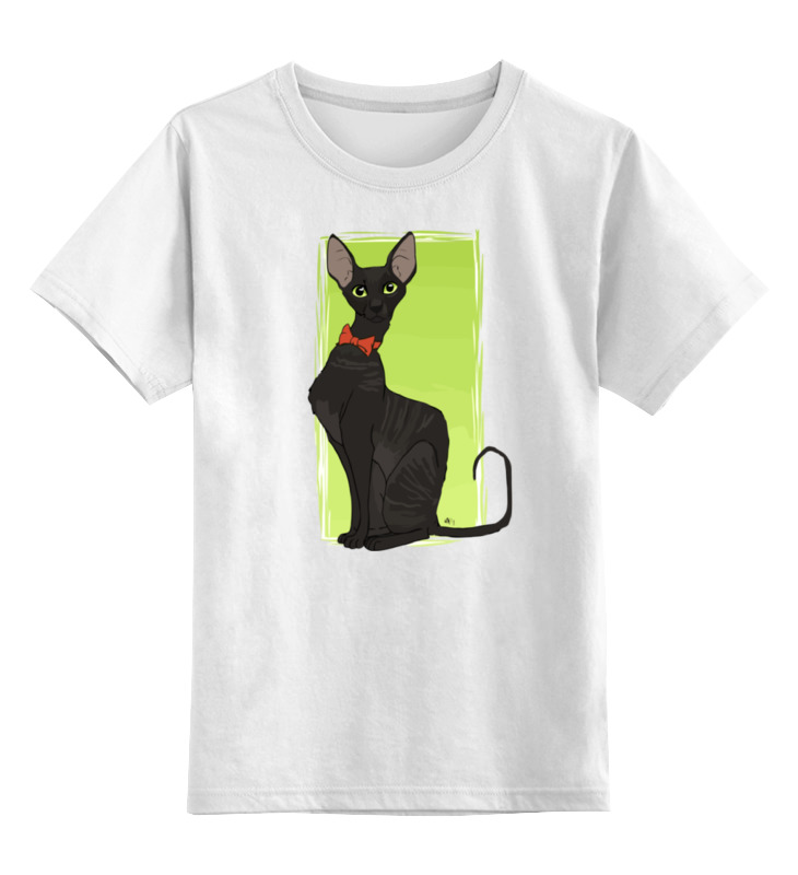 Детская футболка классическая унисекс Printio Чёрная кошка